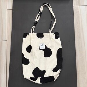 Black and White Cow Print Tote Bag